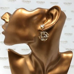 Red Carpet Double Sided Earrings - Gold